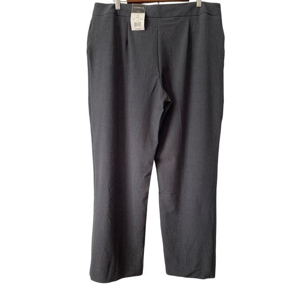 George Women's 18 Uptown Stretch Heather Wide Leg Business Office Career Pants - Picture 2 of 8